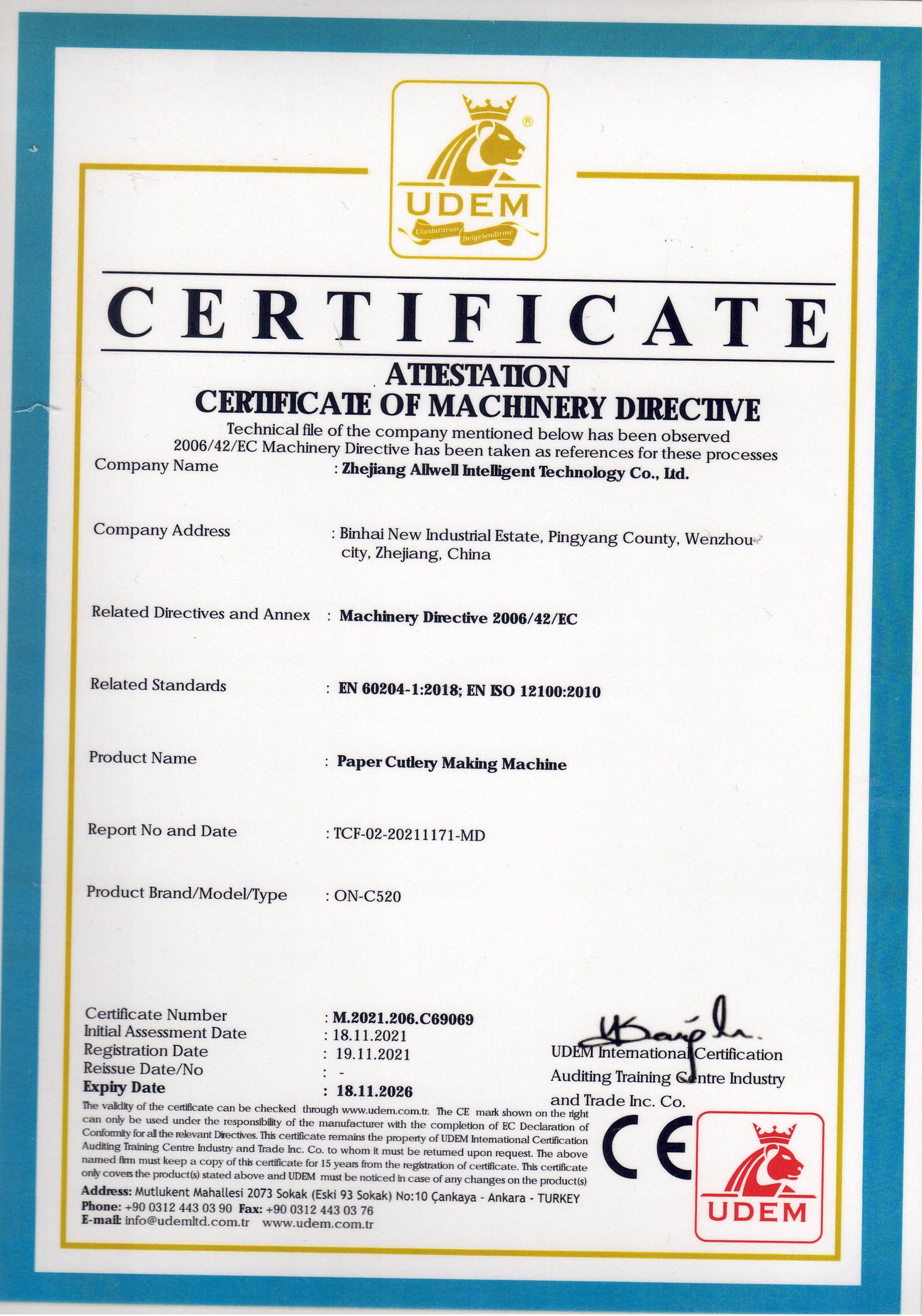 CE Paper Cutlery Machine
